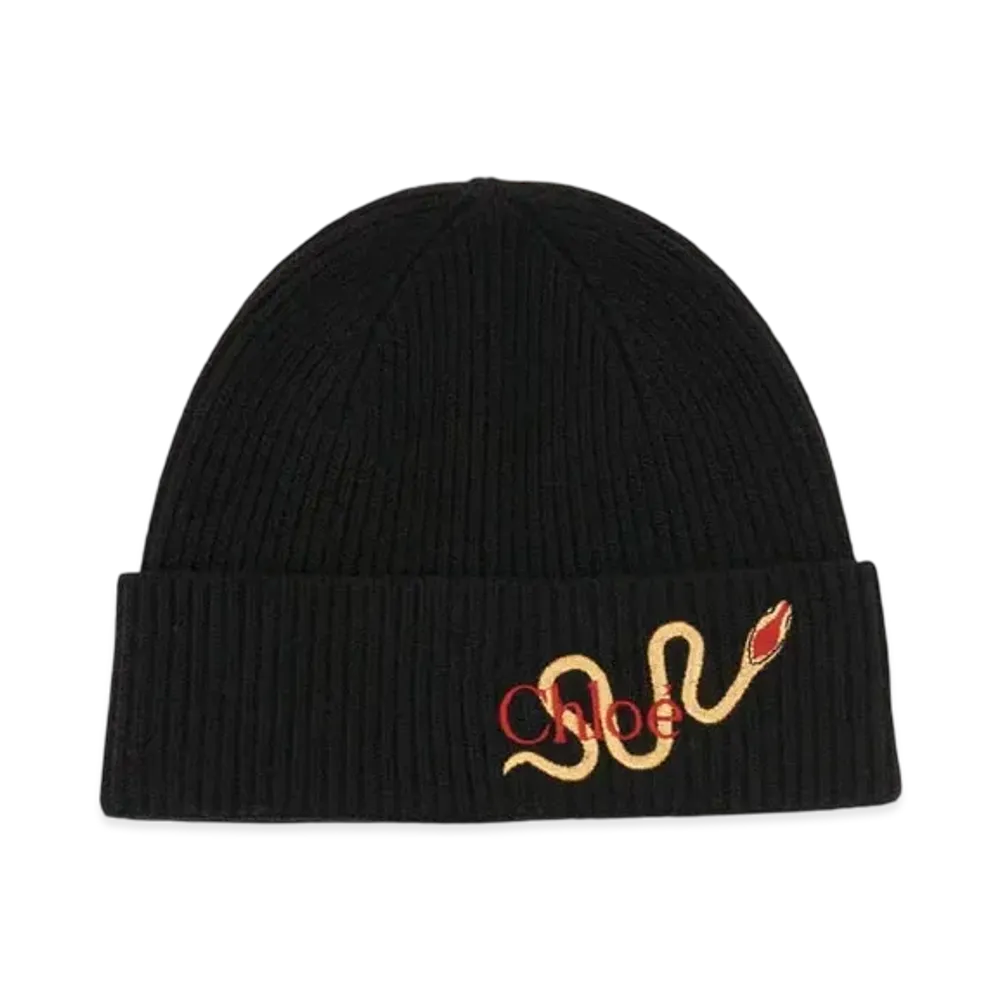Chloe The Chloe Snake Beanie In Wool and Cashmere Knit ""