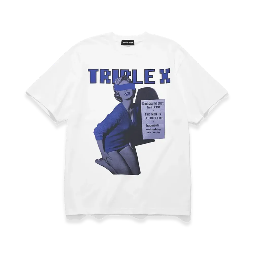 GOD SELECTION XXX TRIPLEX Block Letter Logo Photo Tee GX-S26-ST-10 "White"