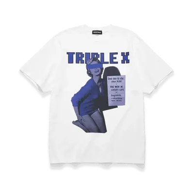 GOD SELECTION XXX TRIPLEX Block Letter Logo Photo Tee GX-S26-ST-10 "White"
