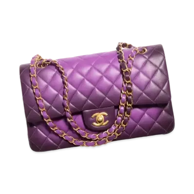 CHANEL Classic 11.12 Handbag Gradient Lambskin & Gold-Tone Metal "Purple"
