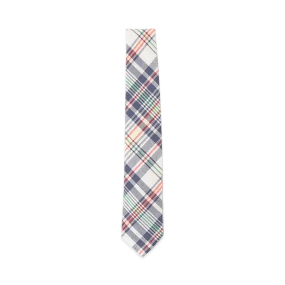 BEAMS Madras Check Tie "Blue"
