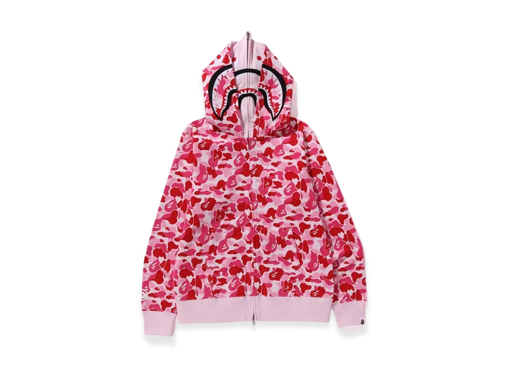 A BATHING APE ABC Camo Double Shark Full Zip Hoodie "Pink"