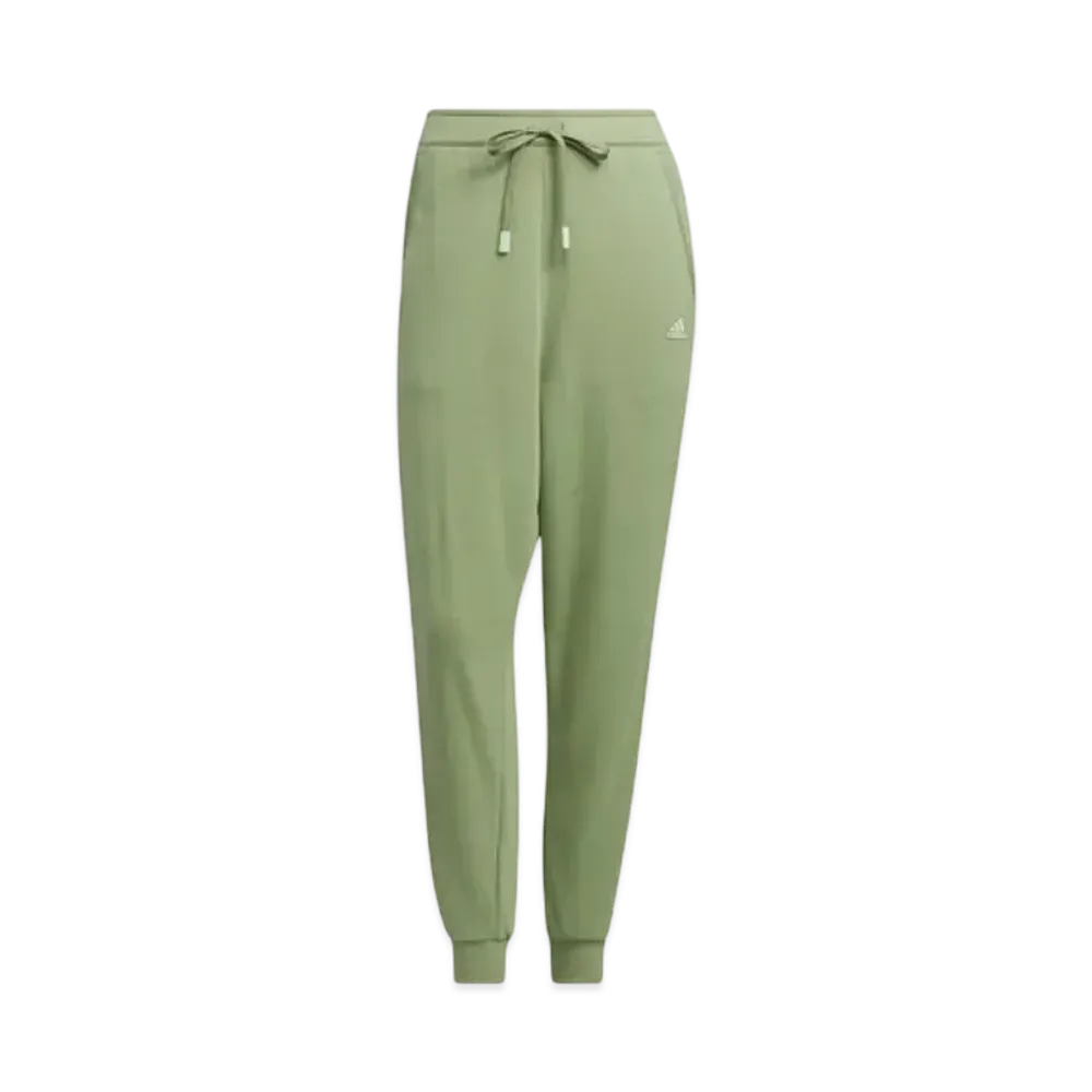 adidas Warding Loose Fit 9/10 Length French Terry Pants "Tent Green"
