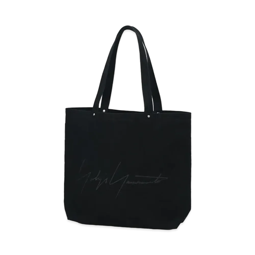 Wildside Yohji Yamamoto x Ichizawa Honuno Cotton Canvas Handbag "Black"