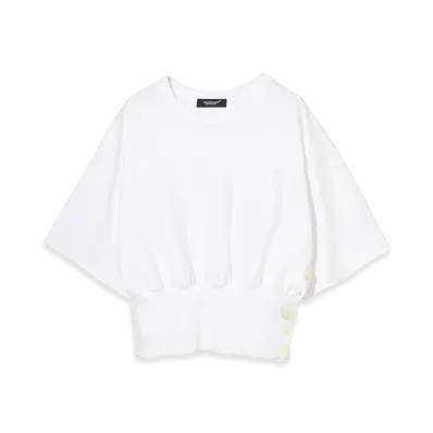 UNDERCOVER Cotton Wide Sleeve Cut & Sewn "White"