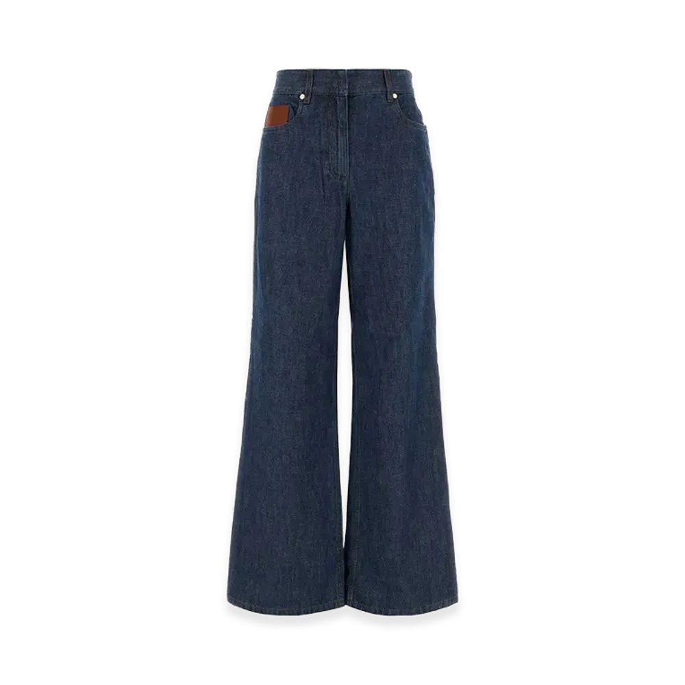 FENDI Women's FF Chambray Long Jeans "Blue"