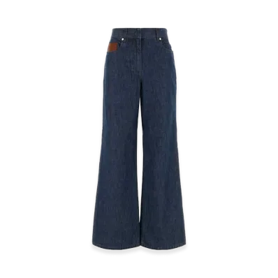 FENDI Women's FF Chambray Long Jeans "Blue"