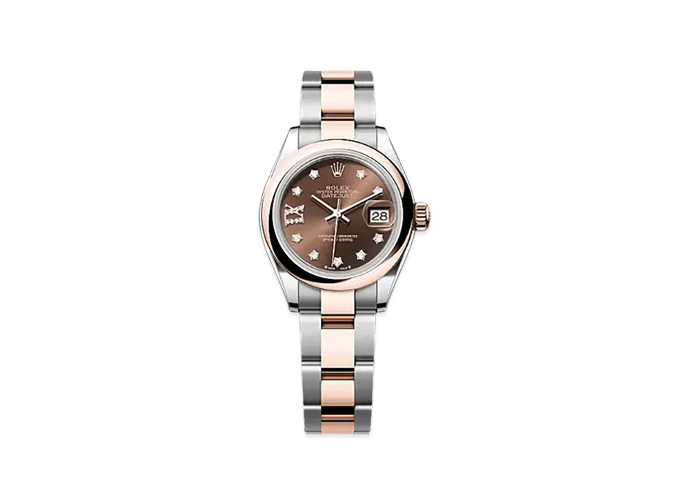 ROLEX Lady-Datejust Oystersteel & Everose Gold "Brown"