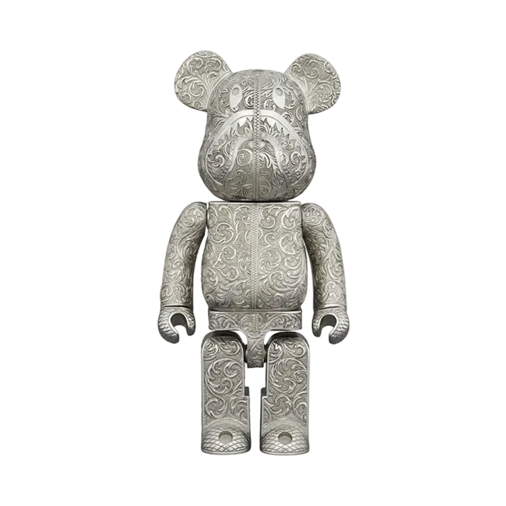 Bearbrick BAPE(R) SHARK ROYAL SELANGOR Silver 400%