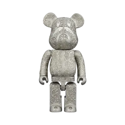 Bearbrick BAPE(R) SHARK ROYAL SELANGOR Silver 400%