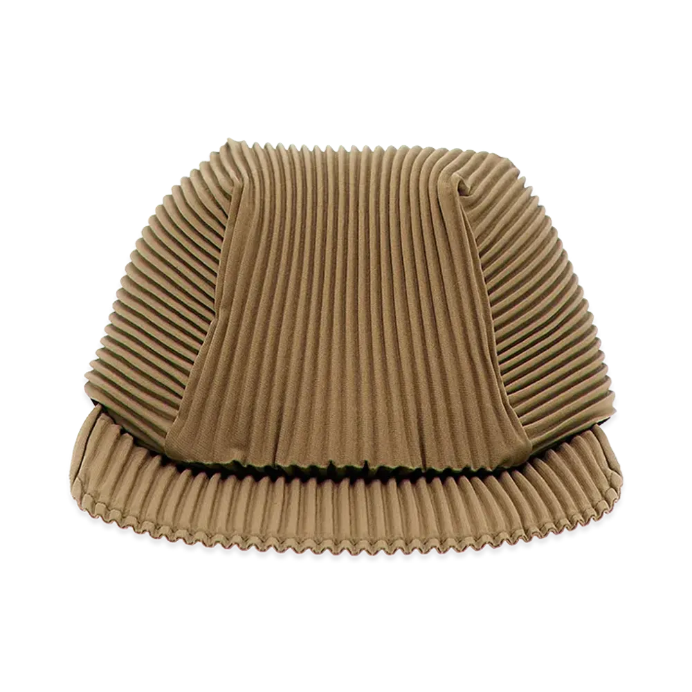 HOMME PLISSE ISSEY MIYAKE Pleated Baseball Cap "Brown"