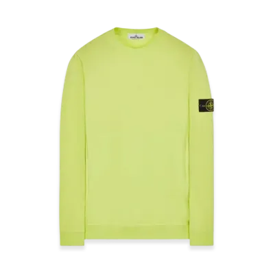 Stone Island 64052 Cotton Stretch Fleece Garment Dyed Sweatshirt - 22SS "Lemon"