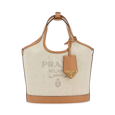 PRADA Women's Canvas Handbag "Beige"