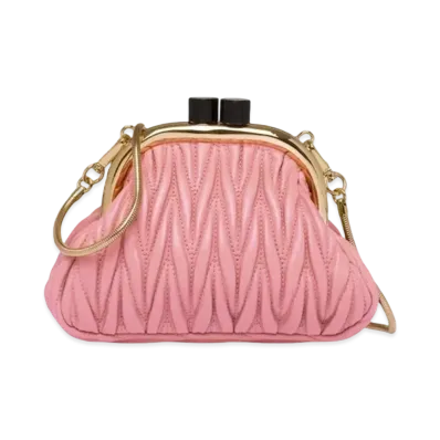 MIU MIU Miu Bernappa Leather Mini Bag "Pink"