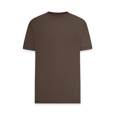 LEMAIRE Short-Sleeved Boxy T-Shirt In Heavy Jersey "Brown"
