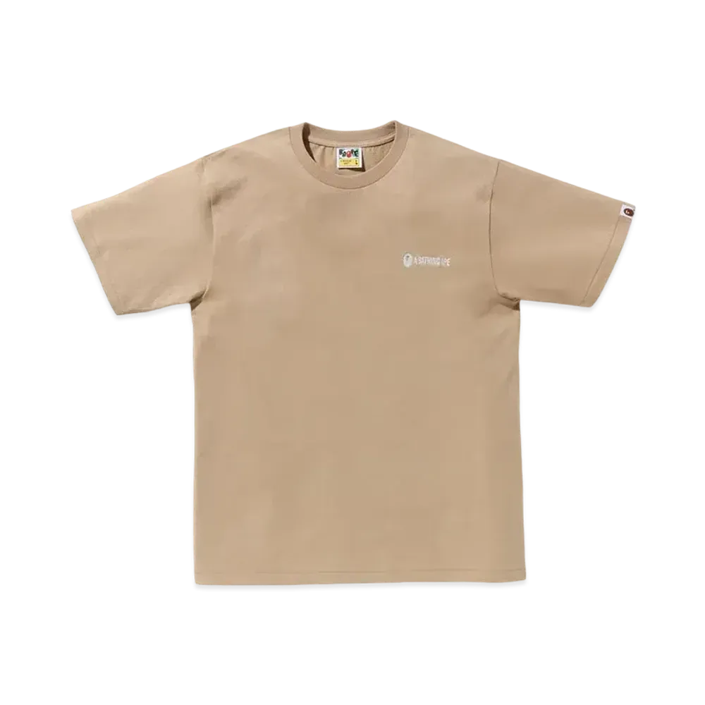 A BATHING APE Small Logo Tee "Beige"