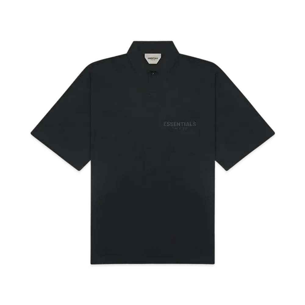 FEAR OF GOD ESSENTIALS Short Sleeve Boxy Polo "Black"
