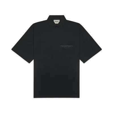 FEAR OF GOD ESSENTIALS Short Sleeve Boxy Polo "Black"