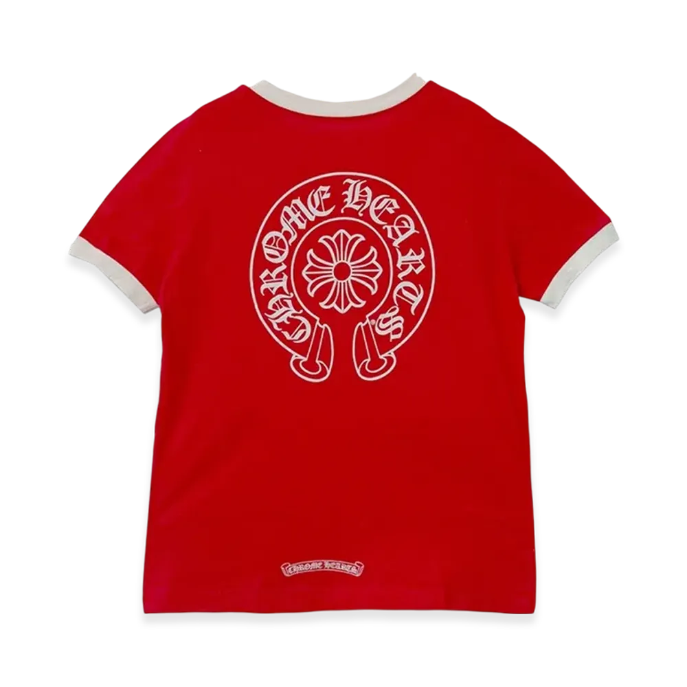 クロムハーツ バック ホースシュー プリント リンガー Tシャツ 