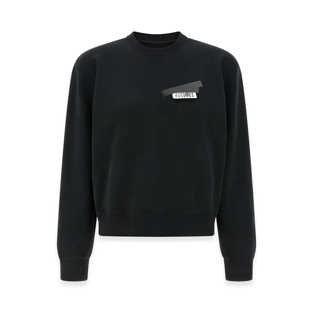 MM6 Maison Margiela Women's Numeric Signature Sweatshirt "Black"