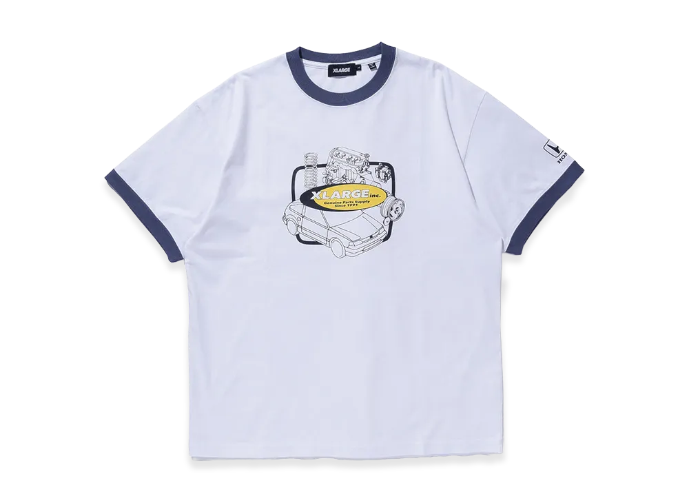 XLARGE x Honda Parts Suppliers Ringer S/S Tee "White"