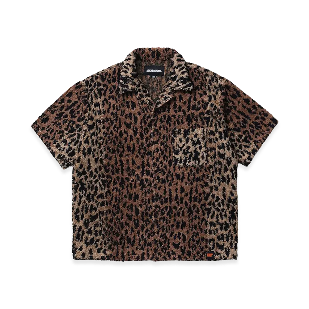 NEIGHBORHOOD x Hippopotamus . Terry Cloth Shirt SS "Leopard"