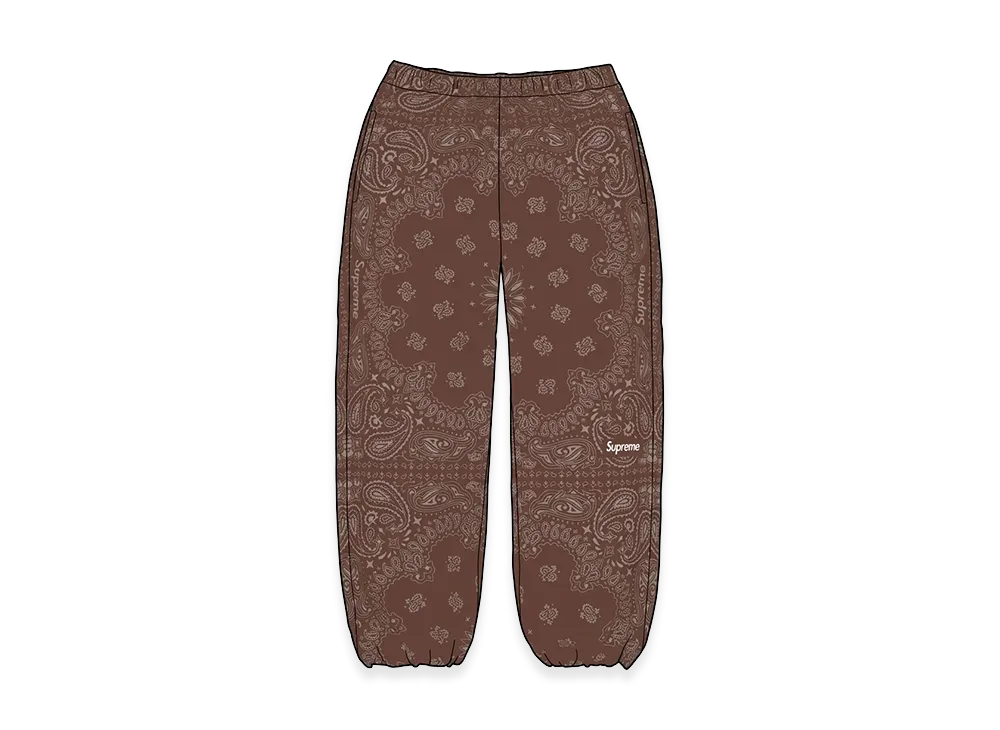 Supreme Reflective Bandana Track Pant "Brown"