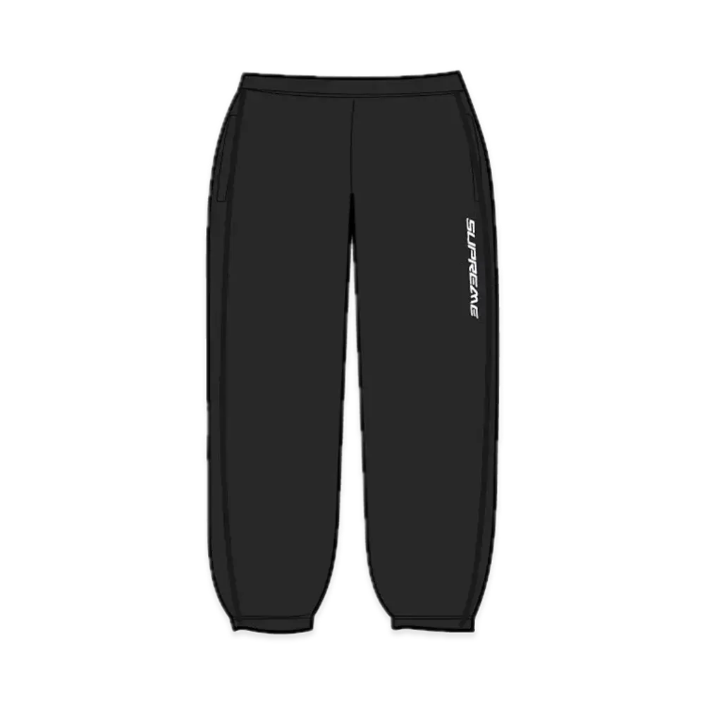 Supreme Contrast Zip Warm Up Pant "Black"