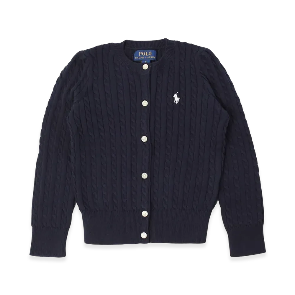 Polo Ralph Lauren Kids Mini Cable Cotton Cardigan "Hunter Navy"