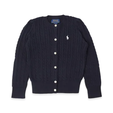 Polo Ralph Lauren Kids Mini Cable Cotton Cardigan "Hunter Navy"