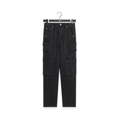 Kith Herringbone Denim Zane Cargo Pant "Black"