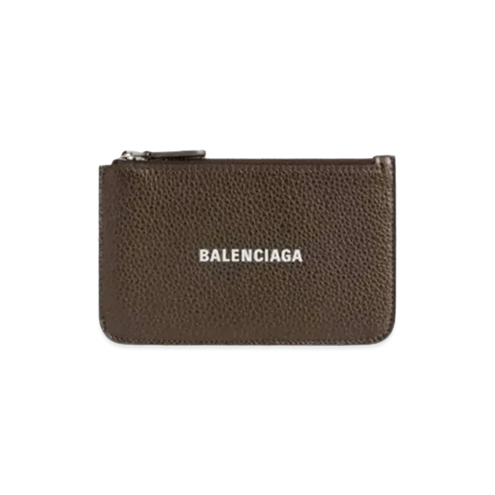 BALENCIAGA Cash Large Long Coin Card Holder Metallized "Bronze"