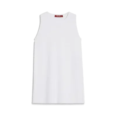 Max Mara Phalange Viscose Stretch Tunic Knit "Optical White"
