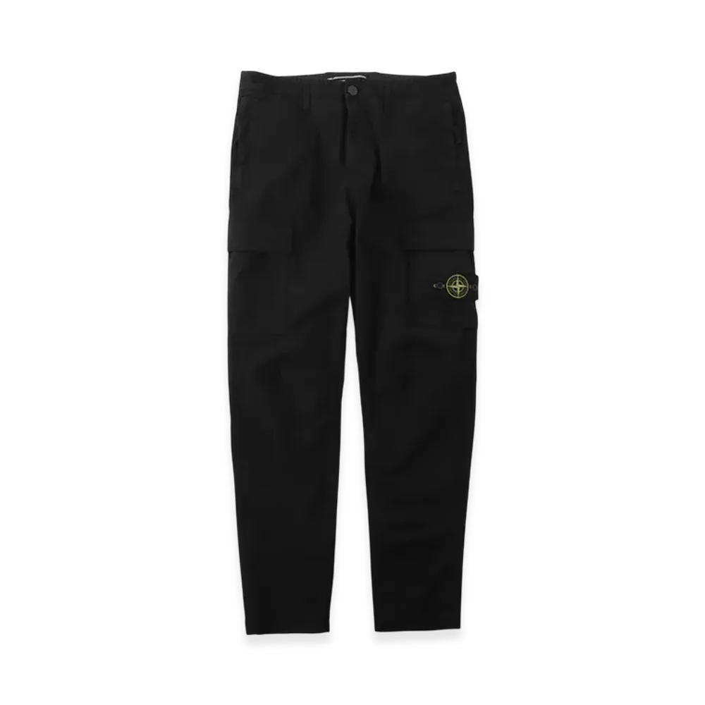 Stone Island Cargo Pants 3100304 Supima Cotton Twill Stretch-TC "Black"