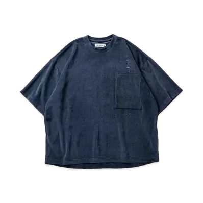 TIGHTBOOTH Straight Up Velour T-shirt "Navy"