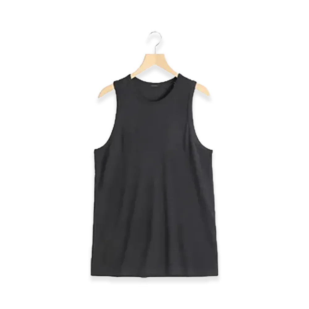 COMOLI Summer Wool Tank Top "Charcoal"