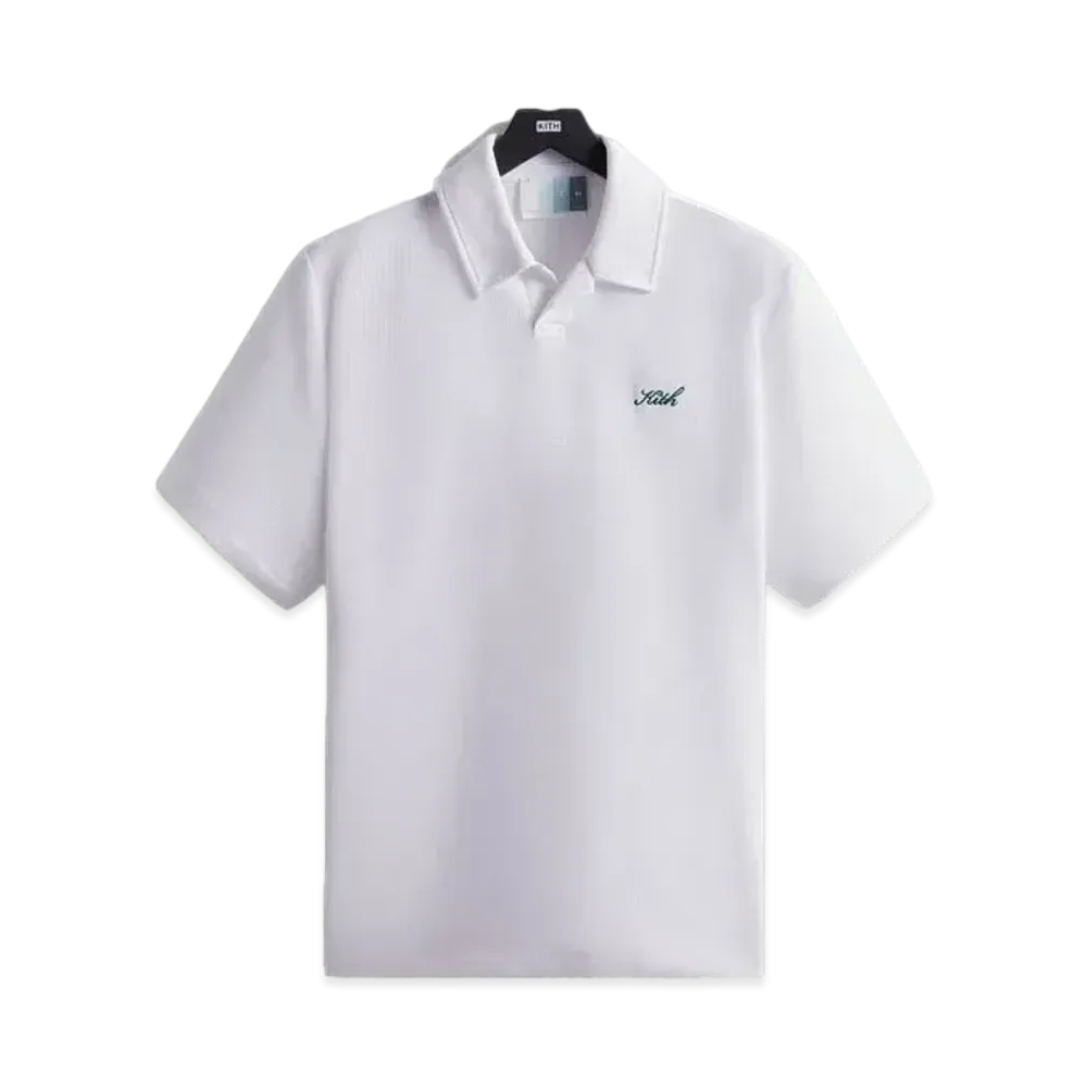 Kith Micro Waffle Drew Polo "White"