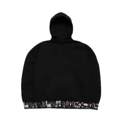 Supreme AOI Icons Hooded Sweatshirt "Black"