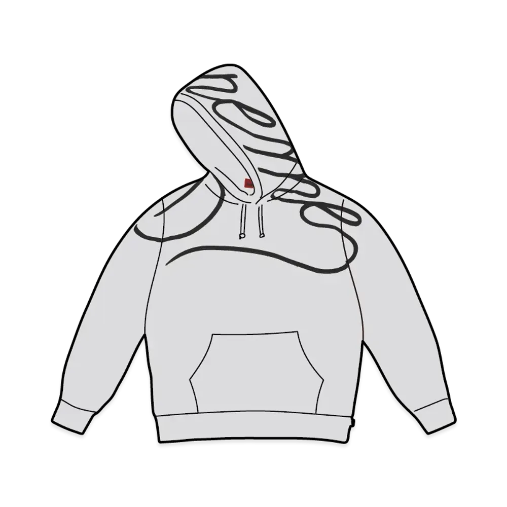 Supreme Shoulder Script Hooded Sweatshirt "Ash Grey"