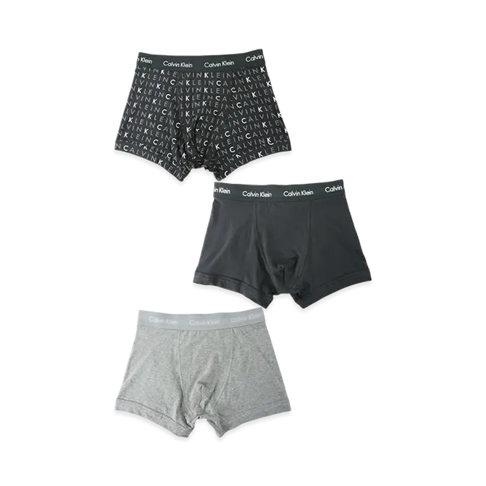 Calvin Klein 3Piece Cotton Stretch Boxer Briefs "Black/Black/Grey"