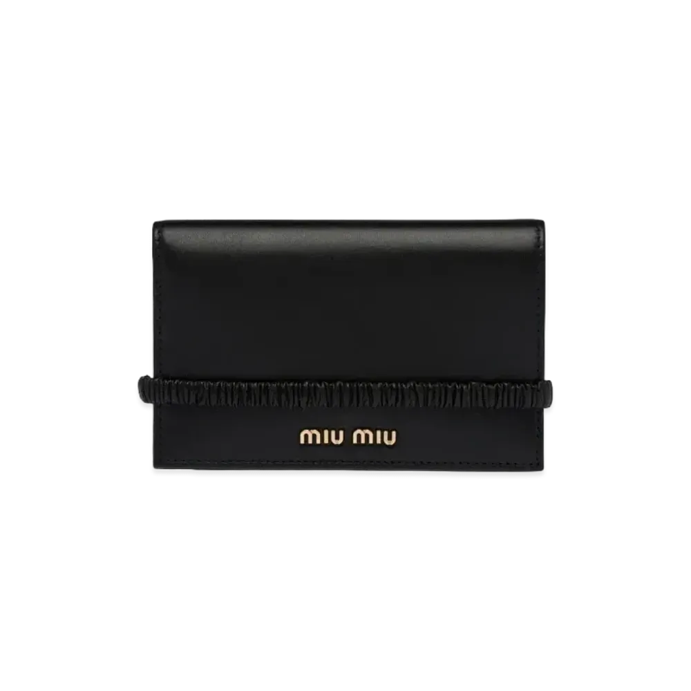 MIU MIU Nappa Leather Wallet "Black"