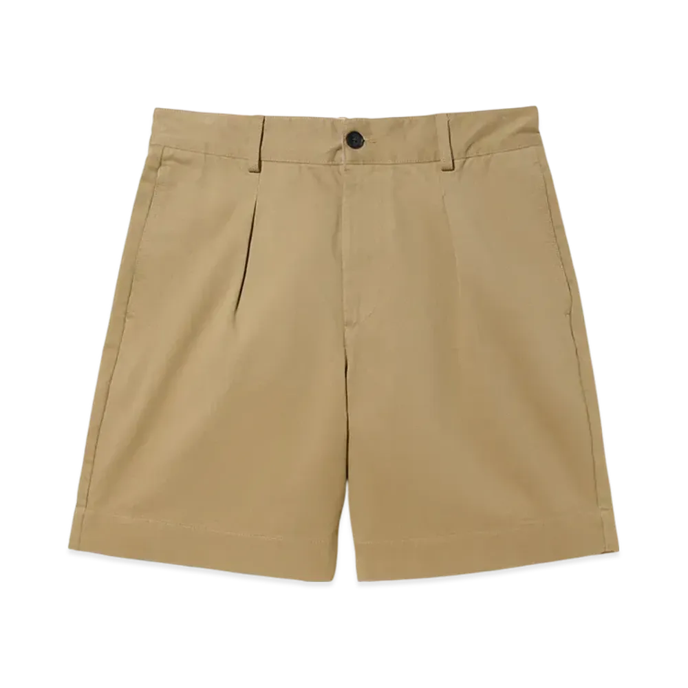 Noah Single-Pleat Baggy Shorts "Khaki"