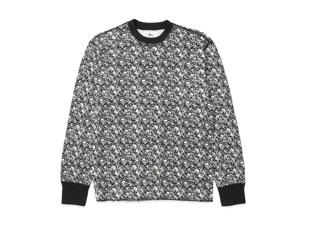 Stussy Pigment Dyed LS Thermal "Bones"