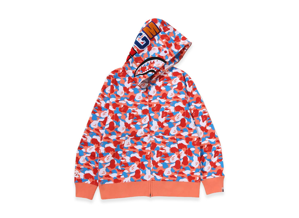 A BATHING APE Bape Store One Fukuoka Bldg. Shark Full Zip Hoodie "Multi"