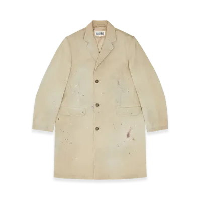 MM6 Maison Margiela Men's Cotton Painter Jacket "Pink Beige"