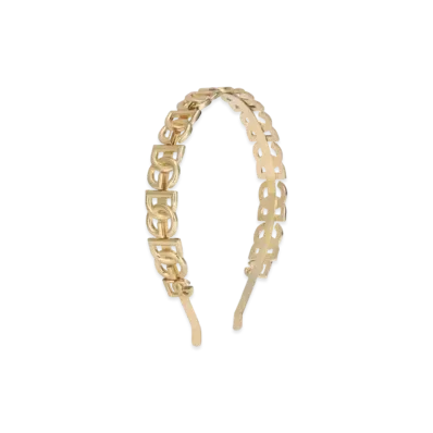 Dolce&Gabbana Rigid Headband With DG Multi-Logo "Gold"