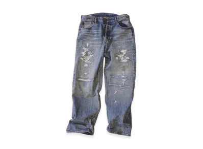 LEVI'S 501 Loose Crash & Repair Denim (BEAMS Limited Edition) "Indigo"
