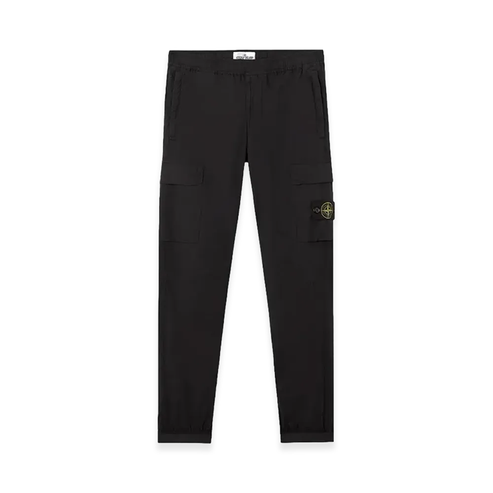 Stone Island Cotton Canvas Cargo Pants "Black"