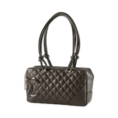 CHANEL Cambon Line Bowler Bag "Dark Brown/Enamel"