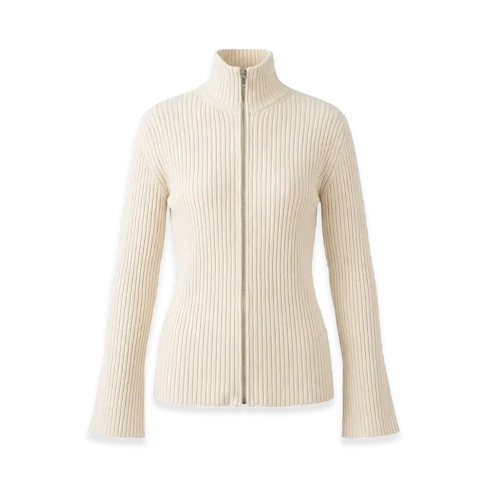 Jil Sander Women's Ribbed Cardigan "Beige"